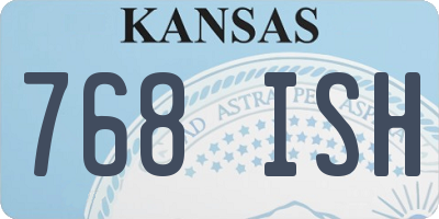 KS license plate 768ISH