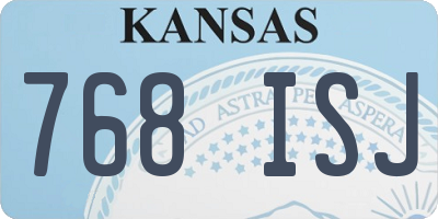 KS license plate 768ISJ
