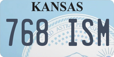 KS license plate 768ISM