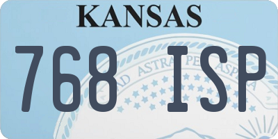 KS license plate 768ISP