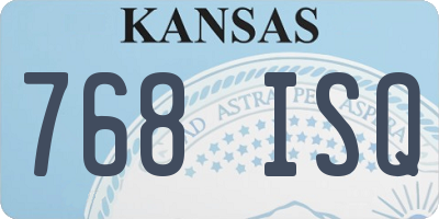 KS license plate 768ISQ