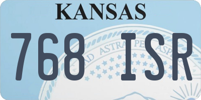 KS license plate 768ISR