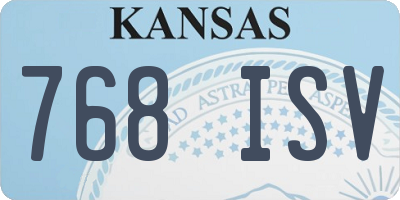 KS license plate 768ISV