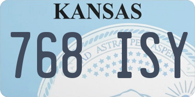 KS license plate 768ISY