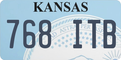 KS license plate 768ITB