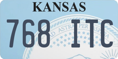 KS license plate 768ITC