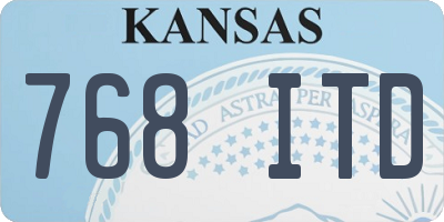 KS license plate 768ITD