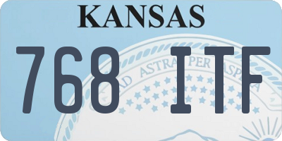 KS license plate 768ITF