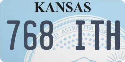 KS license plate 768ITH