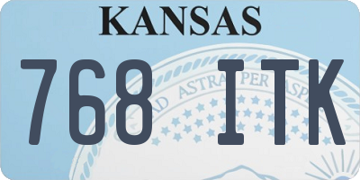 KS license plate 768ITK