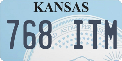 KS license plate 768ITM