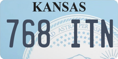 KS license plate 768ITN