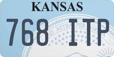 KS license plate 768ITP