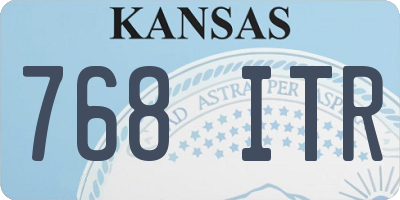 KS license plate 768ITR