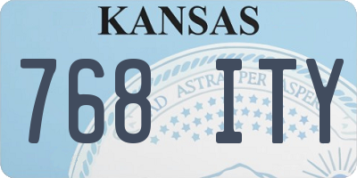 KS license plate 768ITY