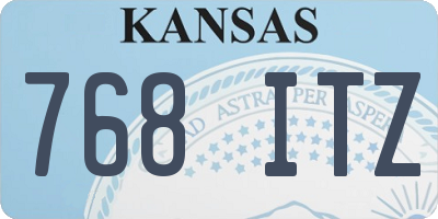 KS license plate 768ITZ