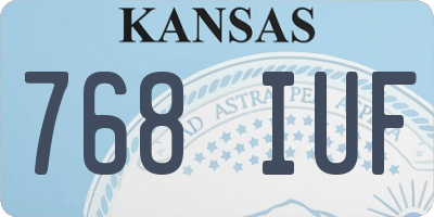 KS license plate 768IUF