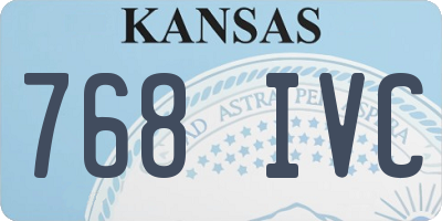 KS license plate 768IVC