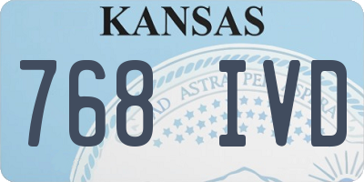 KS license plate 768IVD