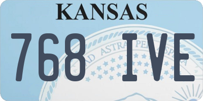 KS license plate 768IVE