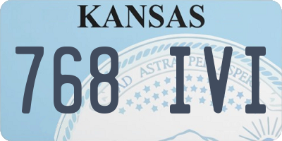 KS license plate 768IVI