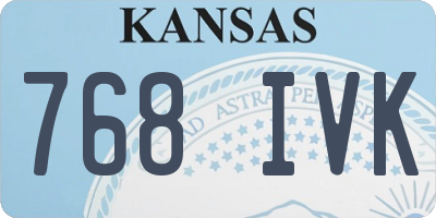 KS license plate 768IVK