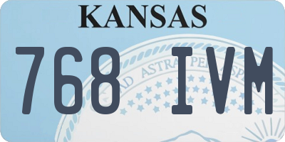 KS license plate 768IVM