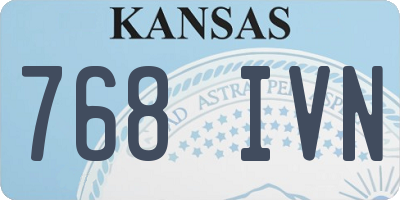 KS license plate 768IVN