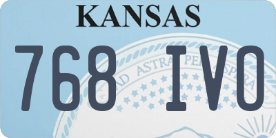 KS license plate 768IVO