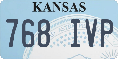 KS license plate 768IVP