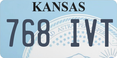 KS license plate 768IVT