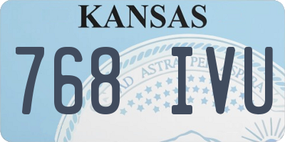 KS license plate 768IVU