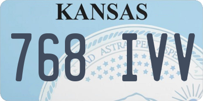 KS license plate 768IVV