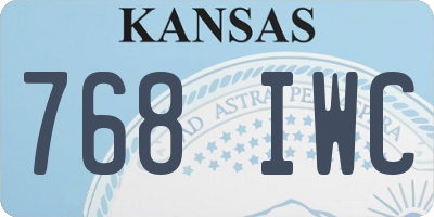 KS license plate 768IWC