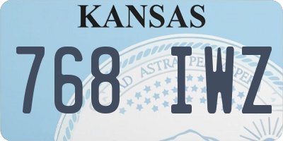 KS license plate 768IWZ