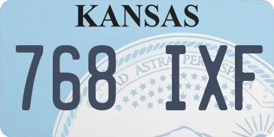 KS license plate 768IXF
