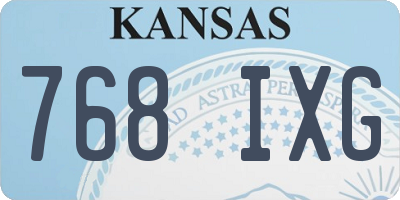 KS license plate 768IXG