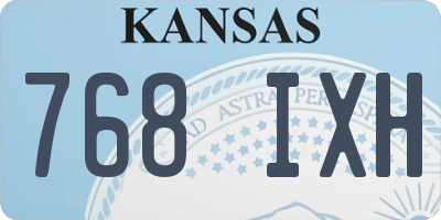 KS license plate 768IXH