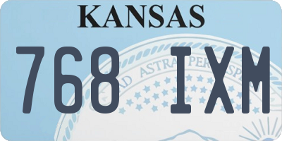 KS license plate 768IXM