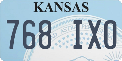KS license plate 768IXO