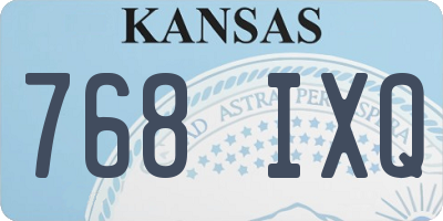 KS license plate 768IXQ