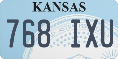 KS license plate 768IXU