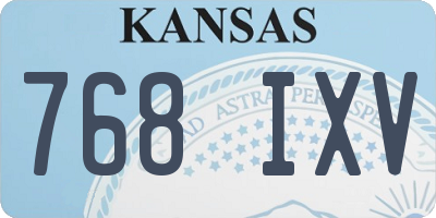 KS license plate 768IXV