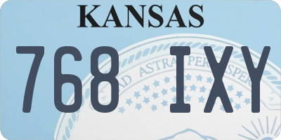 KS license plate 768IXY