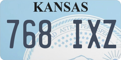 KS license plate 768IXZ