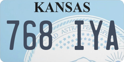 KS license plate 768IYA