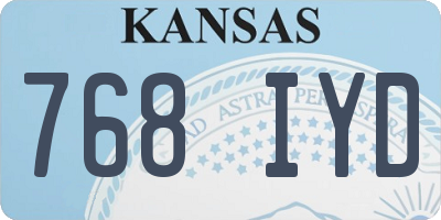 KS license plate 768IYD