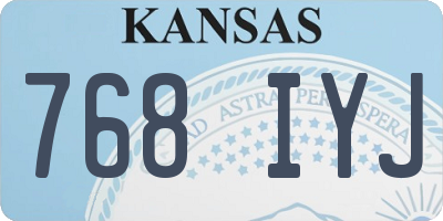 KS license plate 768IYJ