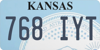 KS license plate 768IYT