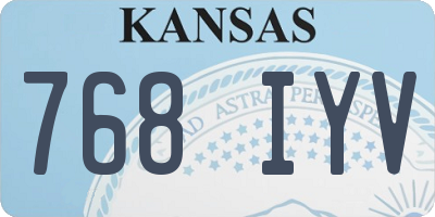 KS license plate 768IYV